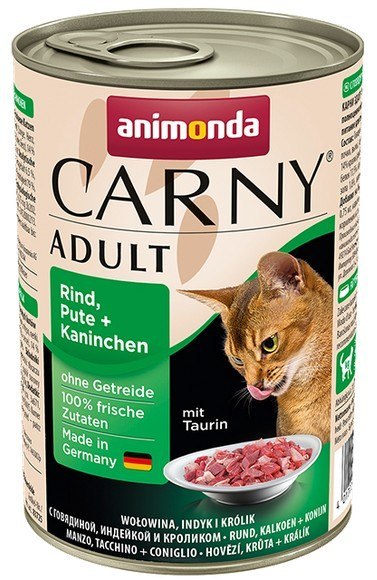 Animonda Carny Animonda Carny Adult Wołowina, Indyk + Królik puszka 400g