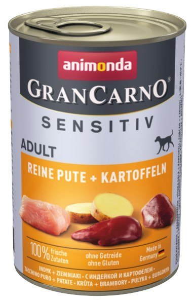 Animonda GranCarno Animonda GranCarno Sensitiv Indyk + ziemniaki puszka 400g