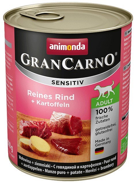 Animonda GranCarno Animonda GranCarno Sensitiv Wołowina + ziemniaki puszka 800g