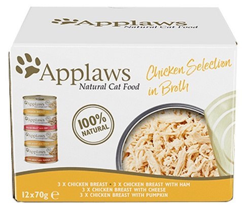 Applaws Applaws puszki dla kota Multipack Chicken 12x70g