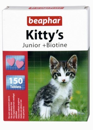 Beaphar Beaphar Kitty's Junior + Biotine tabletki witaminowe 150szt