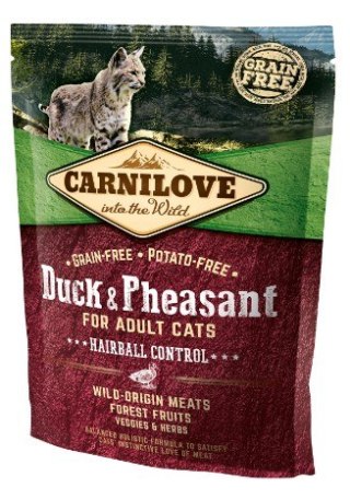 Carnilove Carnilove Cat Duck & Pheasant Hairball Control - kaczka i bażant 400g