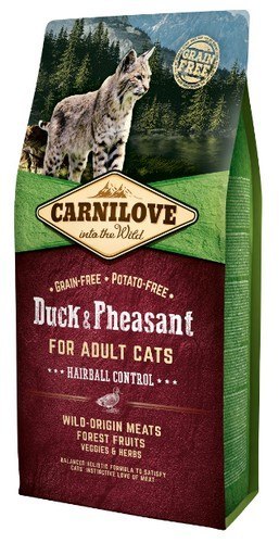 Carnilove Carnilove Cat Duck & Pheasant Hairball Control - kaczka i bażant 6kg