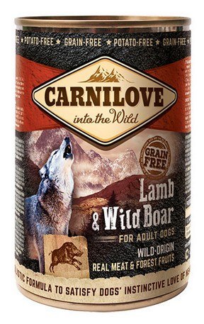 Carnilove Carnilove Dog Wild Meat Lamb & Wild Boar Adult - jagnię i dzik puszka 400g