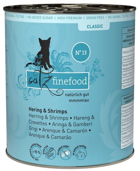 Catz Finefood Catz Finefood Classic N.13 Śledź i Krewetki puszka 800g