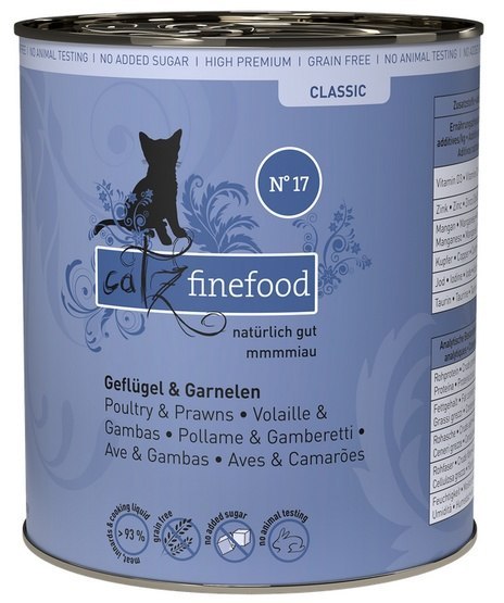 Catz Finefood Catz Finefood Classic N.17 Drób i Krewetki puszka 800g