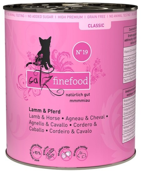 Catz Finefood Catz Finefood Classic N.19 Jagnięcina i Konina puszka 800g