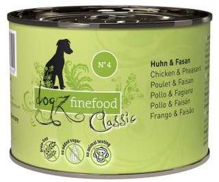 Dogz Finefood Dogz Finefood Classic N.04 Kurczak i bażant puszka 200g