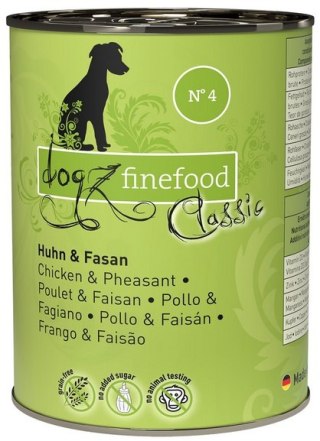 Dogz Finefood Dogz Finefood Classic N.04 Kurczak i bażant puszka 400g