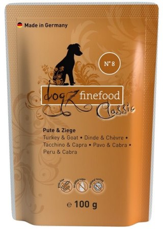 Dogz Finefood Dogz Finefood Classic N.08 Indyk i koza saszetka 100g