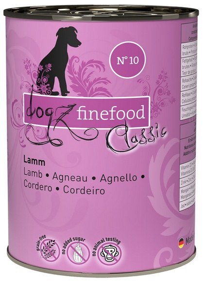 Dogz Finefood Dogz Finefood Classic N.10 Jagnięcina puszka 400g Dogz Finefood Dogz Finefood Classic N.10 Jagnięcina puszka 400g
