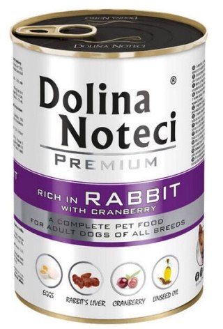 Dolina Noteci Dolina Noteci Premium Pies Królik i żurawina puszka 400g