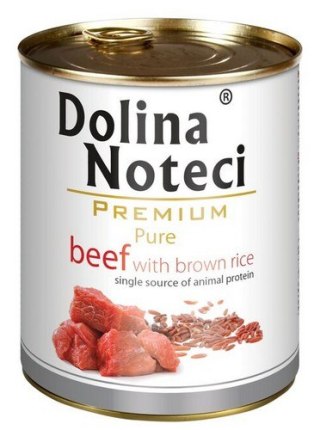 Dolina Noteci Dolina Noteci Premium Pies Pure Wołowina i ryż puszka 800g