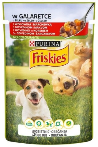 Friskies Friskies Dog Adult Wołowina i marchewka w galaretce saszetka 100g