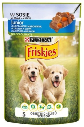 Friskies Friskies Dog Junior Kurczak i marchewka w sosie saszetka 100g