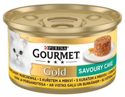 Gourmet Gourmet Gold Savoury Cake z Kurczakiem i marchewką 85g Gourmet Gourmet Gold Savoury Cake z Kurczakiem i marchewką 85g