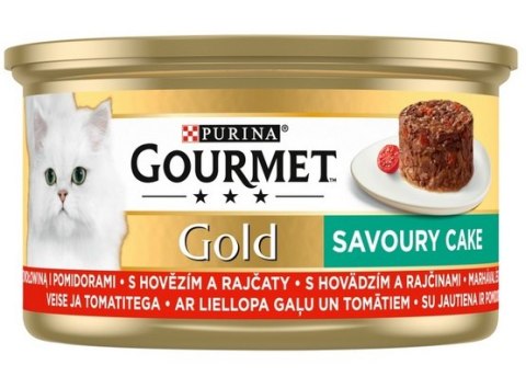 Gourmet Gourmet Gold Savoury Cake z Wołowiną i pomidorami 85g