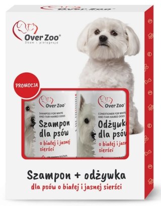 Over Zoo Over Zoo Dwupak Szampon + Odżywka dla białej sierści