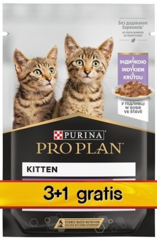 Purina Pro Plan Purina Pro Plan Cat Kitten saszetka 4x85g 3+1 gratis