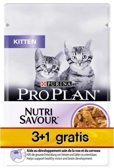 Purina Pro Plan Purina Pro Plan Cat Kitten saszetka 4x85g 3+1 gratis