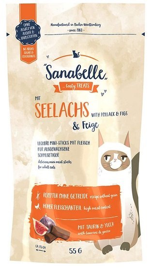 Sanabelle Sanabelle Snack Mintaj & Figi 55g