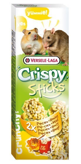 Versele-Laga Versele-Laga Crispy Sticks Hamster & Rat Popcorn & Honey - kolby dla chomików i szczurów z popcornem i miodem 110g