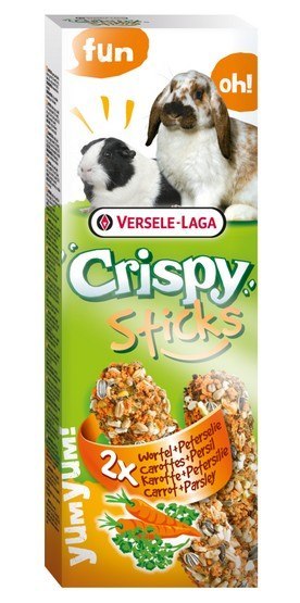 Versele-Laga Versele-Laga Crispy Sticks Rabbit & Guinea Pig Carrot - kolby dla królików i świnek z marchewką 110g