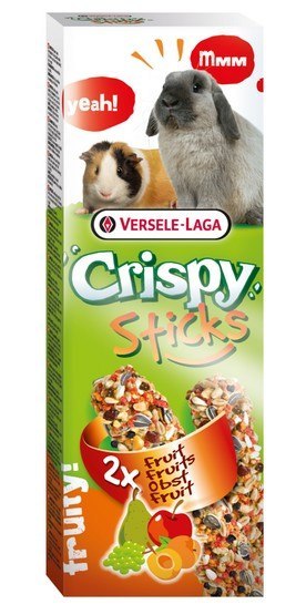 Versele-Laga Versele-Laga Crispy Sticks Rabbit & Guinea Pig Fruits - kolby dla królików i świnek z owocami 110g