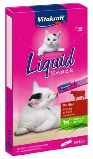 Vitakraft Vitakraft Cat Liquid-Snack z Wołowiną 6x15g [23521]