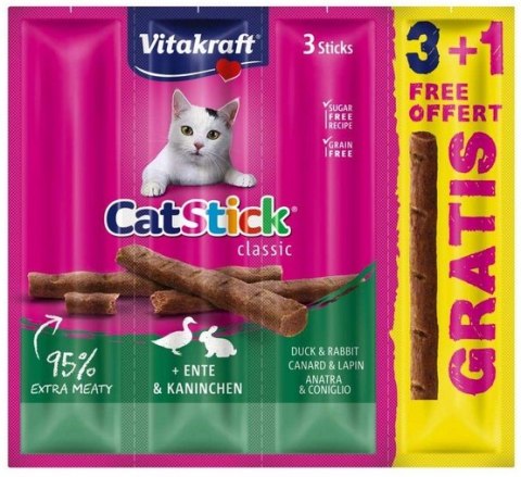 Vitakraft Vitakraft Cat Stick Mini królik + kaczka 4szt (3+1 gratis)