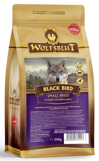 Wolfsblut Wolfsblut Dog Black Bird Adult Small - indyk i bataty 500g