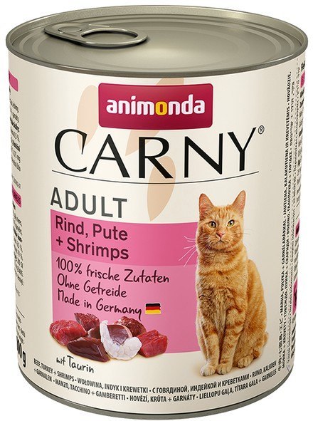 Animonda Carny Animonda Carny Adult Wołowina, Indyk + Krewetki puszka 800g