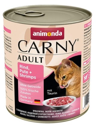 Animonda Carny Animonda Carny Adult Wołowina, Indyk + Krewetki puszka 800g