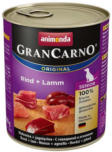 Animonda GranCarno Animonda GranCarno Original Senior Rind Lamm Wołowina + Jagnięcina puszka 800g