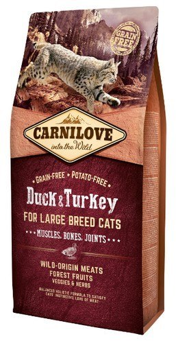 Carnilove Carnilove Cat Duck & Turkey for Large Breed - kaczka i indyk 6kg