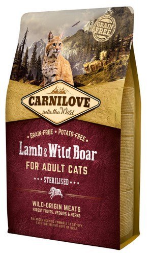 Carnilove Carnilove Cat Lamb & Wild Boar Sterilised - jagnię i dzik 2kg