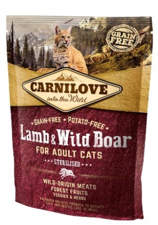 Carnilove Carnilove Cat Lamb & Wild Boar Sterilised - jagnię i dzik 400g