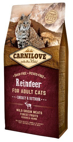 Carnilove Carnilove Cat Reindeer Energy & Outdoor - renifer 6kg