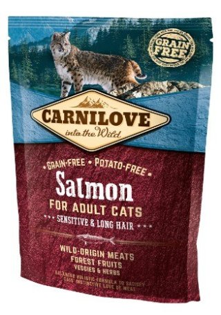 Carnilove Carnilove Cat Salmon Sensitive & Long Hair - łosoś 400g