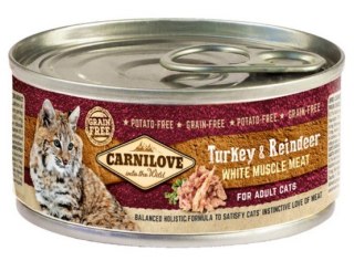 Carnilove Carnilove Cat Turkey & Reindeer - indyk i renifer puszka 100g