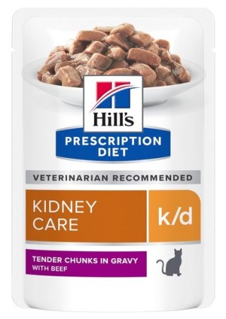 Hill's Prescription Diet Hill's Prescription Diet k/d Feline Wołowina saszetka 85g